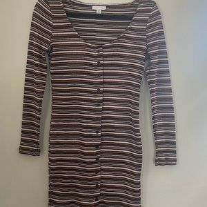 TOPSHOP multi color, long sleeve, mini dress